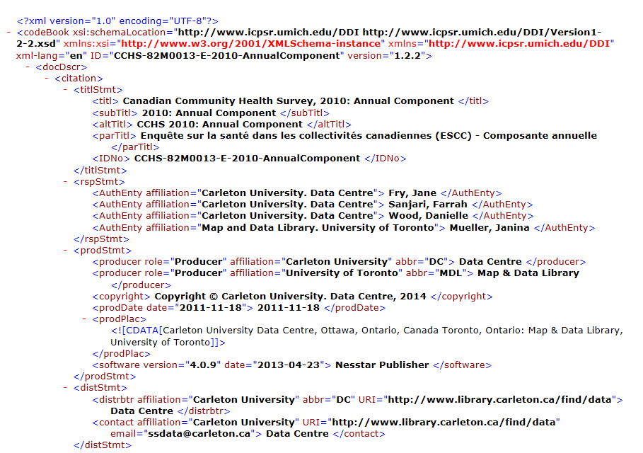 odesi_xml file for Canadian Community Health Survey, 2010: Annual Component